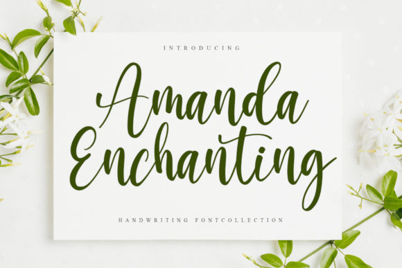 Amanda Enchanting: A Handwritten Font for Crafting Elegance