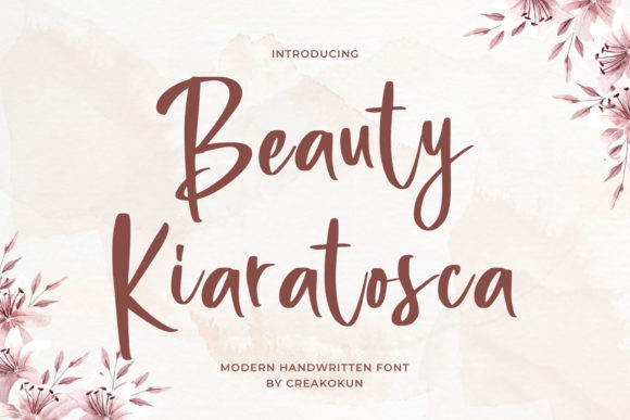 Beauty Kiaratosca: A Handwritten Typeface for Thoughtful Crafters