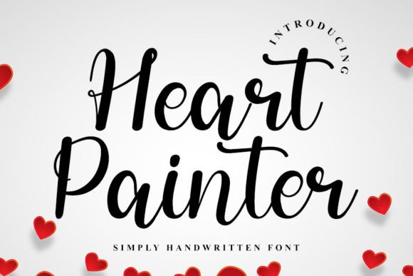 Heart Painter Font: A Beautiful Display Typeface for Web Design