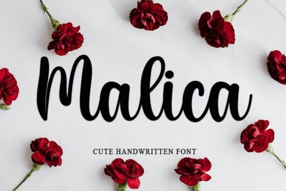 Malica: A Handwritten Typeface That Elevates Your Craft Projects