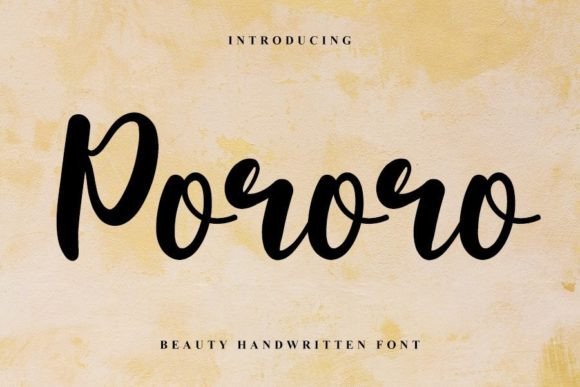 Pororo: A Handwritten Font for Editorial Elegance