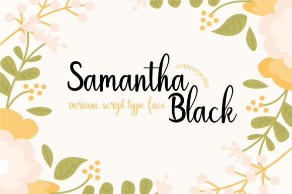 Samantha Black: A Handwritten Font for Professional Branding